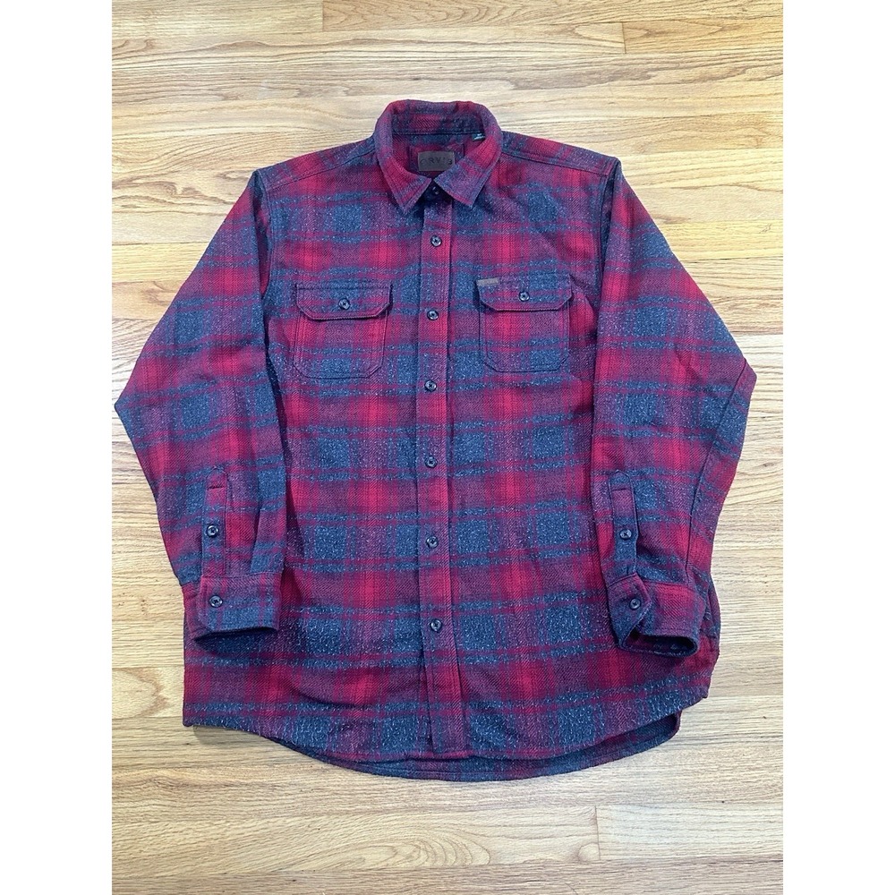 Orvis Heavyweight Flannel Men's Size XLT Red Gray Plaid Camping Hunting